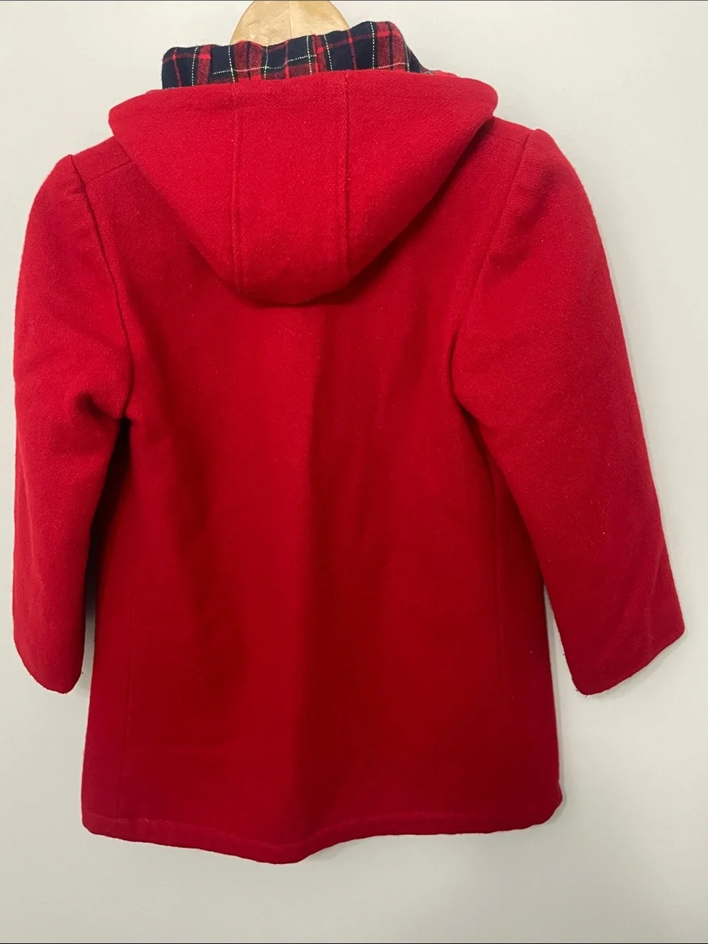 Rare Vintage 1960’s IMP Classic Red Hooded Toggle Pea Coat for Kids